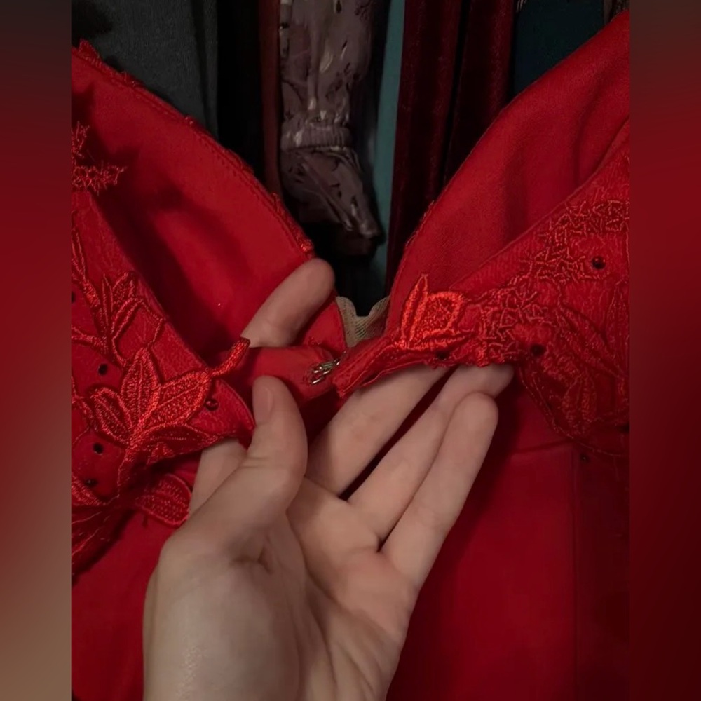 Glam Red Homecoming Dress 2 - Picture 4 of 7